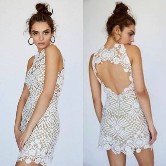 Free People White and Cream Lace Dress - Picture 1 of 8